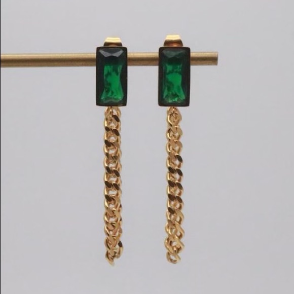 Chain drop earrings - Picture 3 of 8